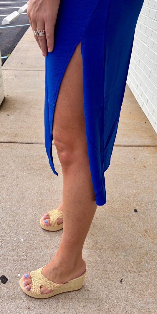 Cap Sleeve Midi Dress