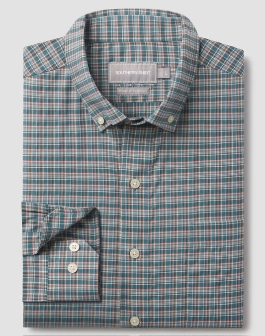 Southern Shirt Bennett Plaid-Bayou Teal
