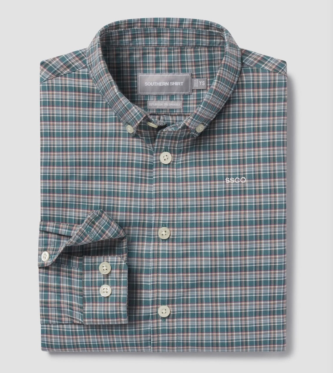 Youth Boys Bennett Plaid- Bayou Teal
