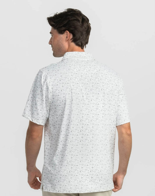 Biggest Fan Printed Polo-Hazy Gray