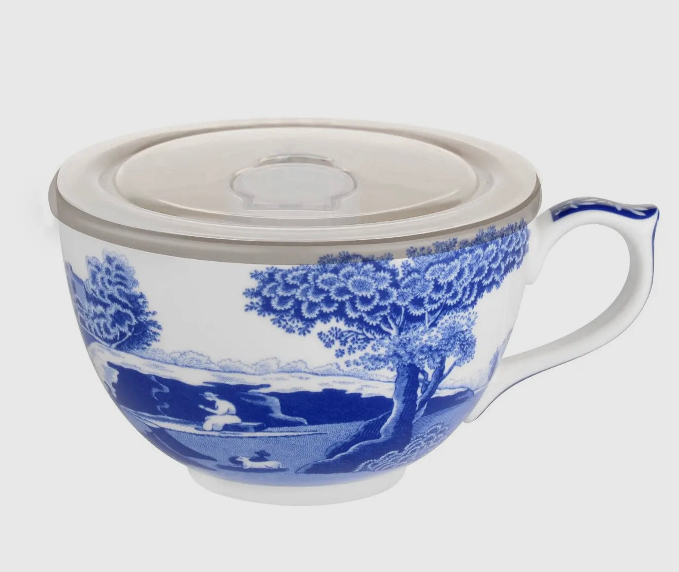 Spode Blue Italian Jumbo Cup with Lid