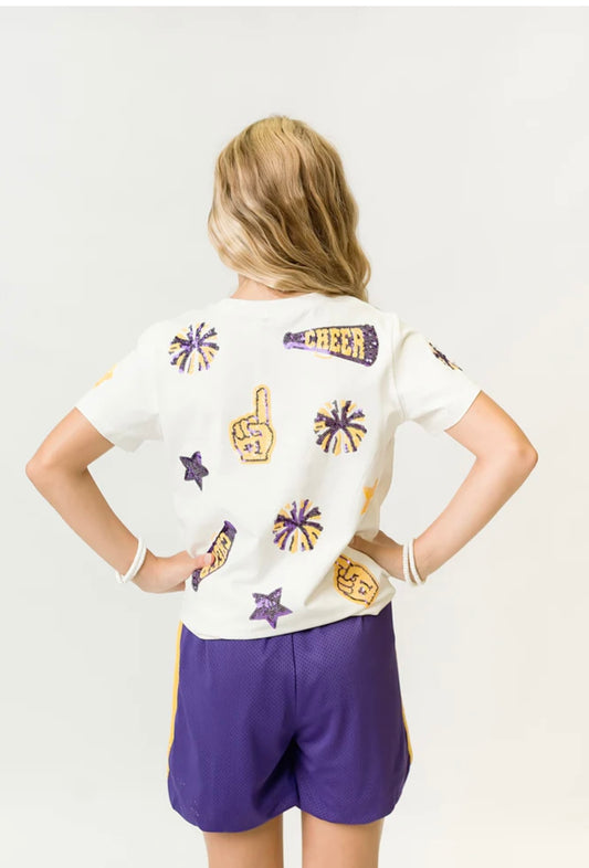 Belle Cher Purple & Yellow Cheer Set