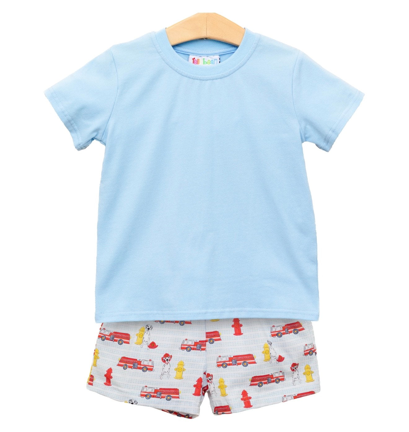 Firetruck Print Short Set