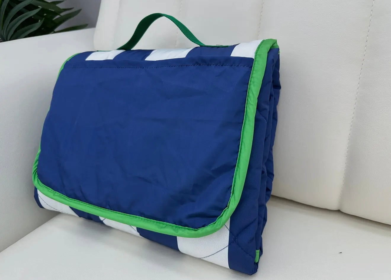 Navy Stripe Golf Cart Seat Cover