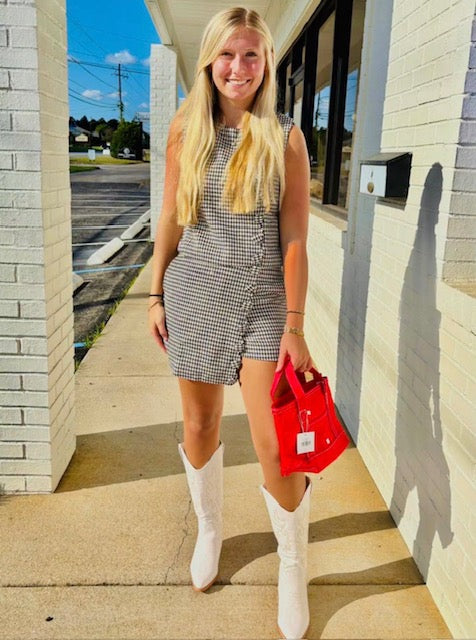Houndstooth Romper