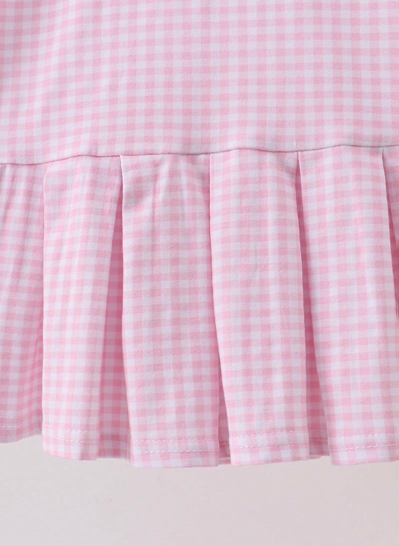 Girls Pink Gingham Golf Dress