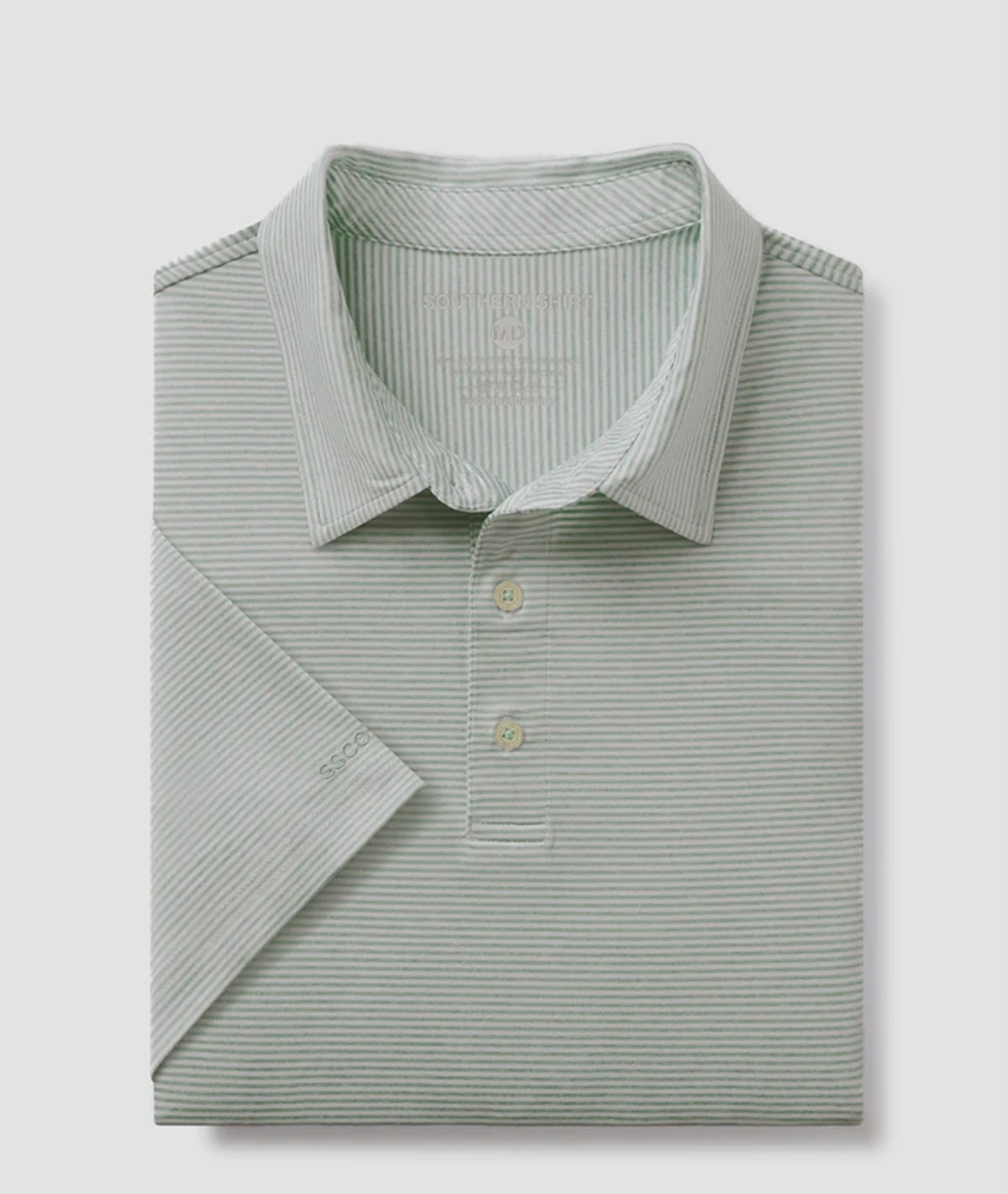 Heather Madison Stripe Polo-Dusty Olive