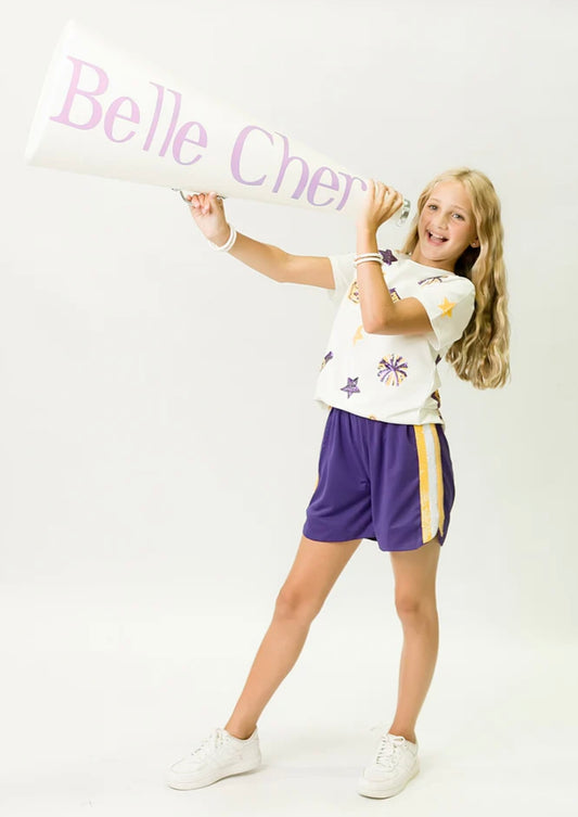 Belle Cher Purple & Yellow Cheer Set