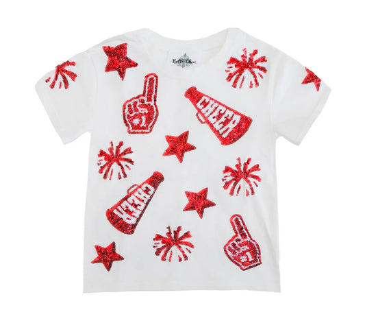 Belle Cher Red & White Cheer Set