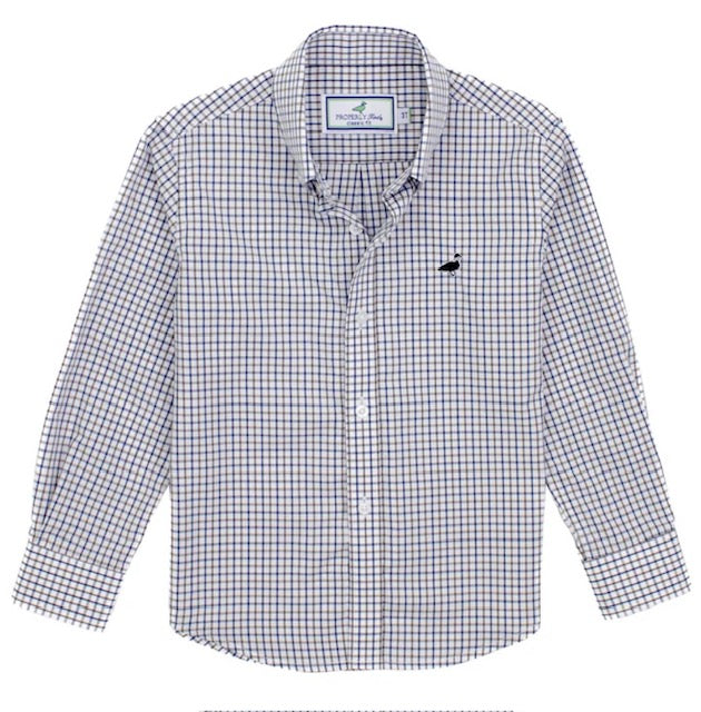 Properly Tied Boys Seasonal Sportshirt-Carolina